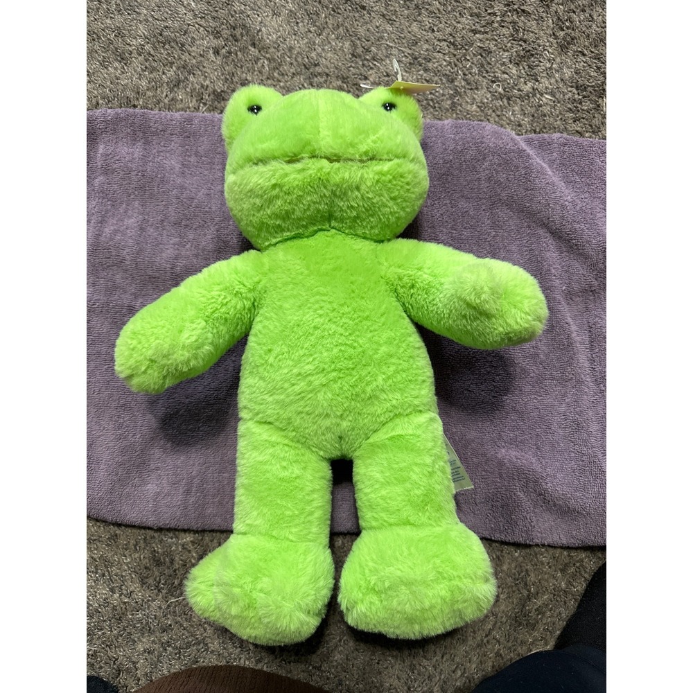 Build A Bear Exclusive Spring Green Frog 16" Plush Stuffed Animal Toy